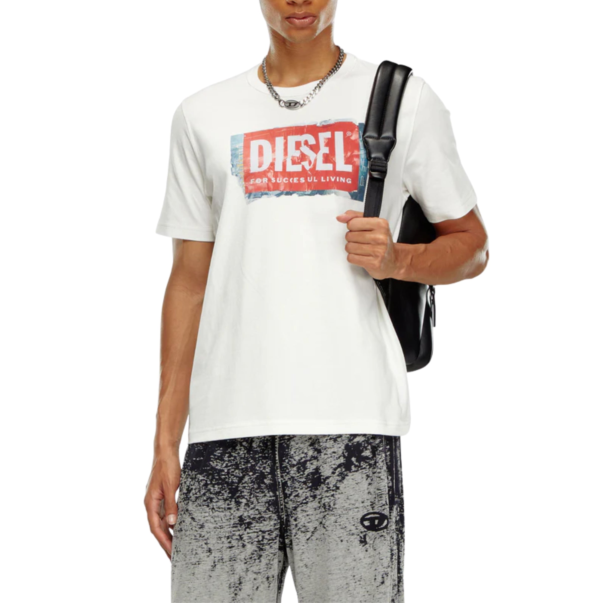 Diesel T-Shirt T-Adjust Logo White